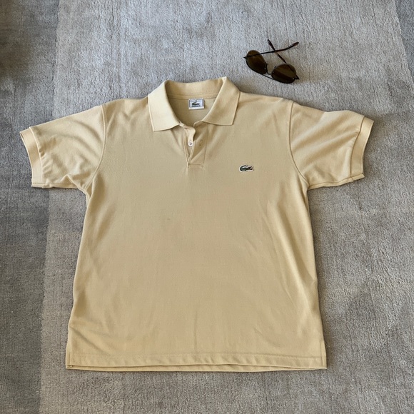 beige lacoste polo